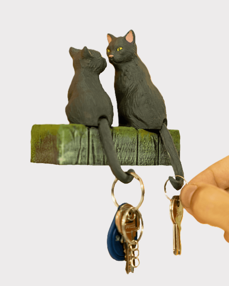 Cat Tail Couples Keyholder - Image 2