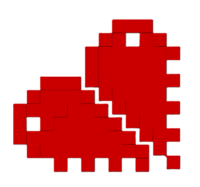 GEEK Couple Pendants - 8Bit Heart